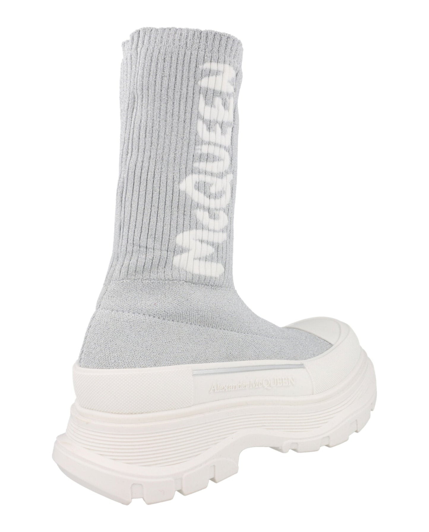 Alexander McQueen Ribbed Tread Slick Boots Footwear - Tophatter Daily Deals