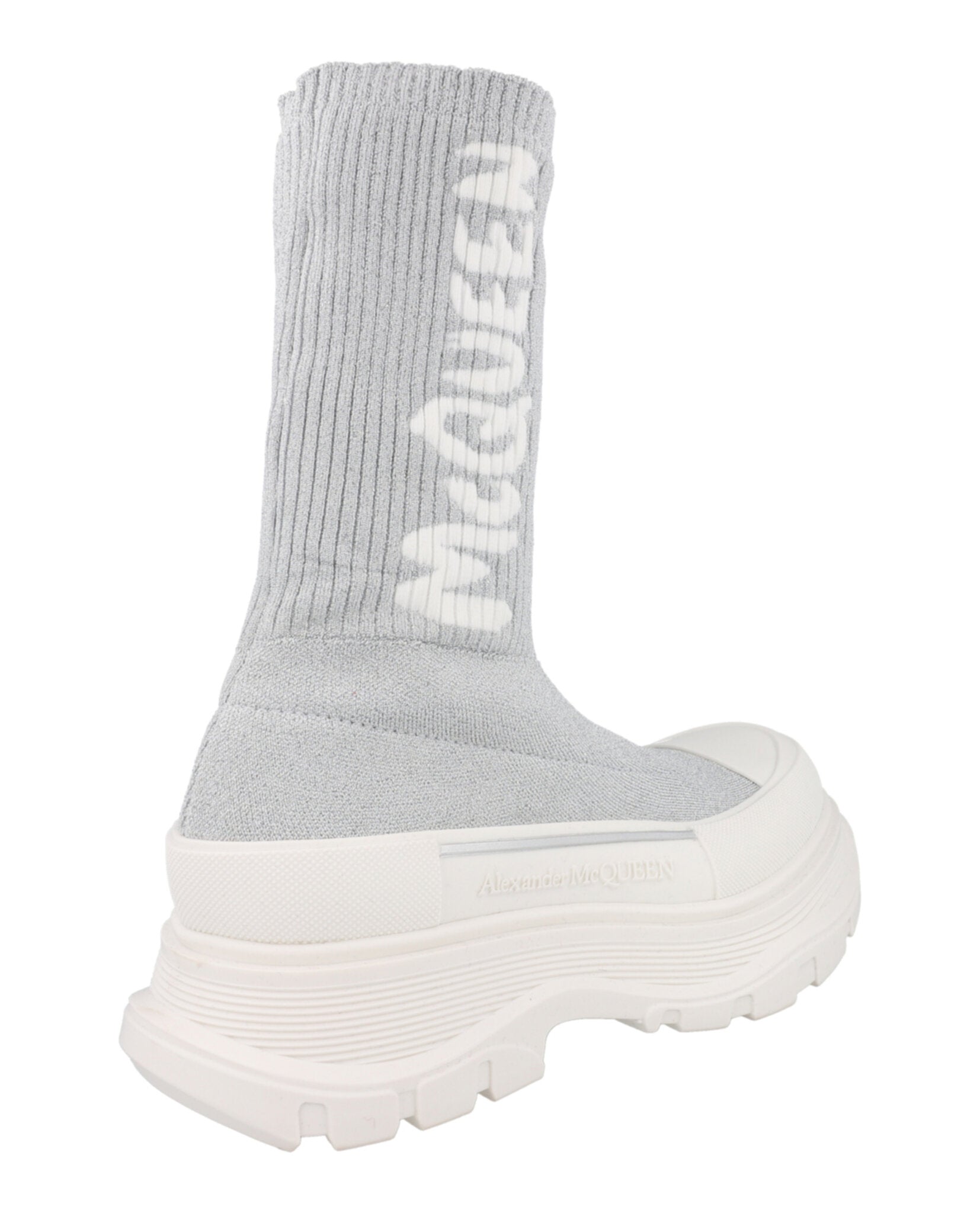 Alexander McQueen Ribbed Tread Slick Boots Footwear - Tophatter Daily Deals