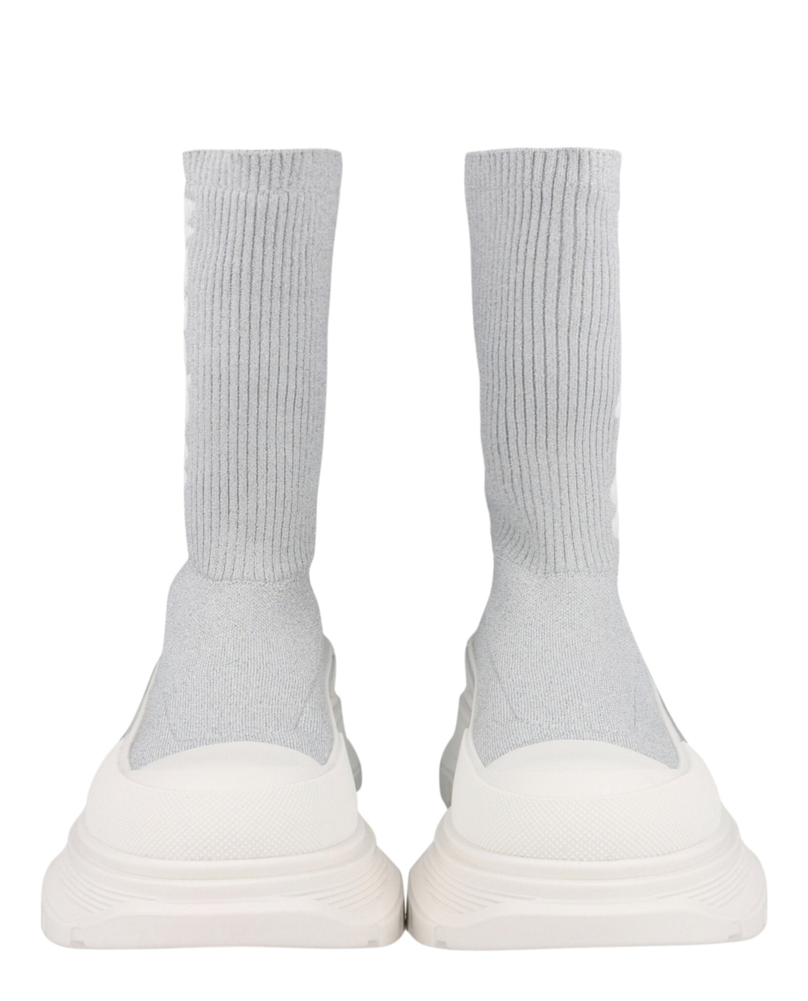 Alexander McQueen Ribbed Tread Slick Boots Footwear - Tophatter Daily Deals