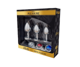Alive Metal Plug Kit with Shiny Diamond Tips, Set of Three > Anal Range > Butt Plug Kits - Tophatter Daily Deals