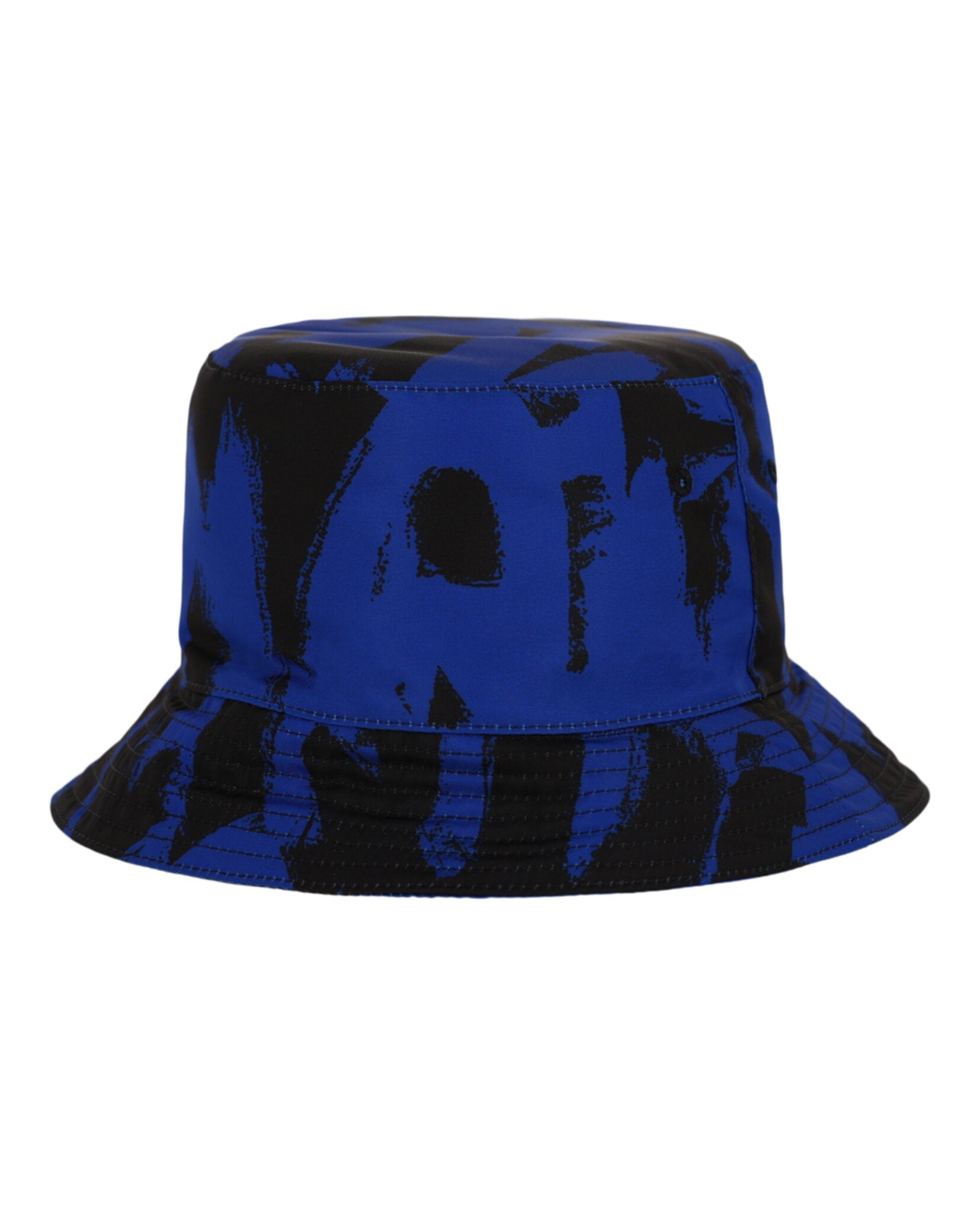 Alexander McQueen Graffiti Logo Print Bucket Hat Royal Black Headwear - Tophatter Daily Deals