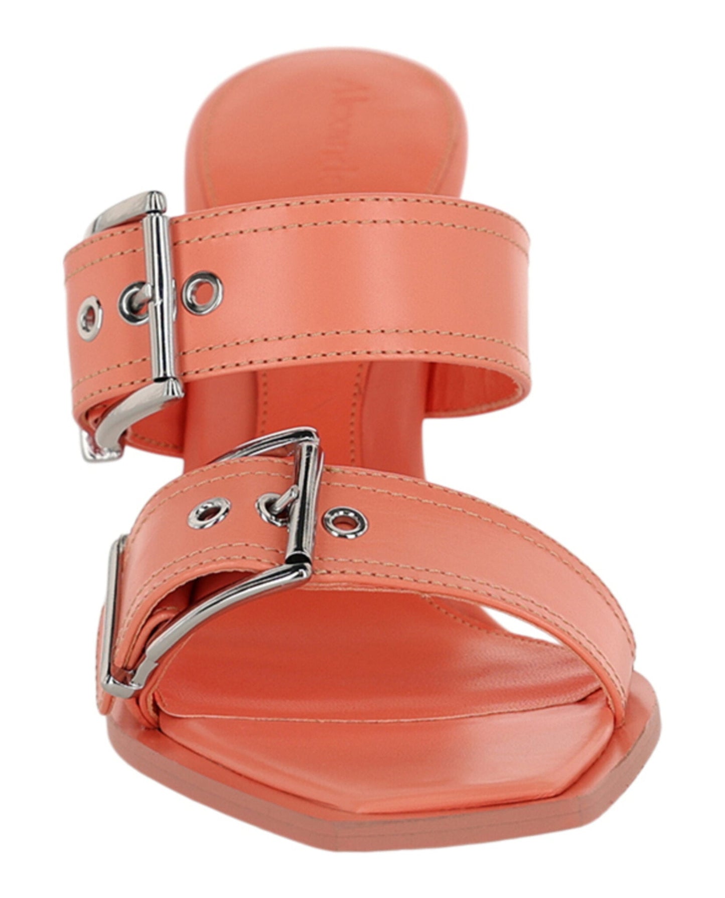 Alexander McQueen Boxcar Leather Heel Sandals Footwear - Tophatter Daily Deals