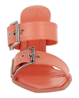Alexander McQueen Boxcar Leather Heel Sandals Footwear - Tophatter Daily Deals