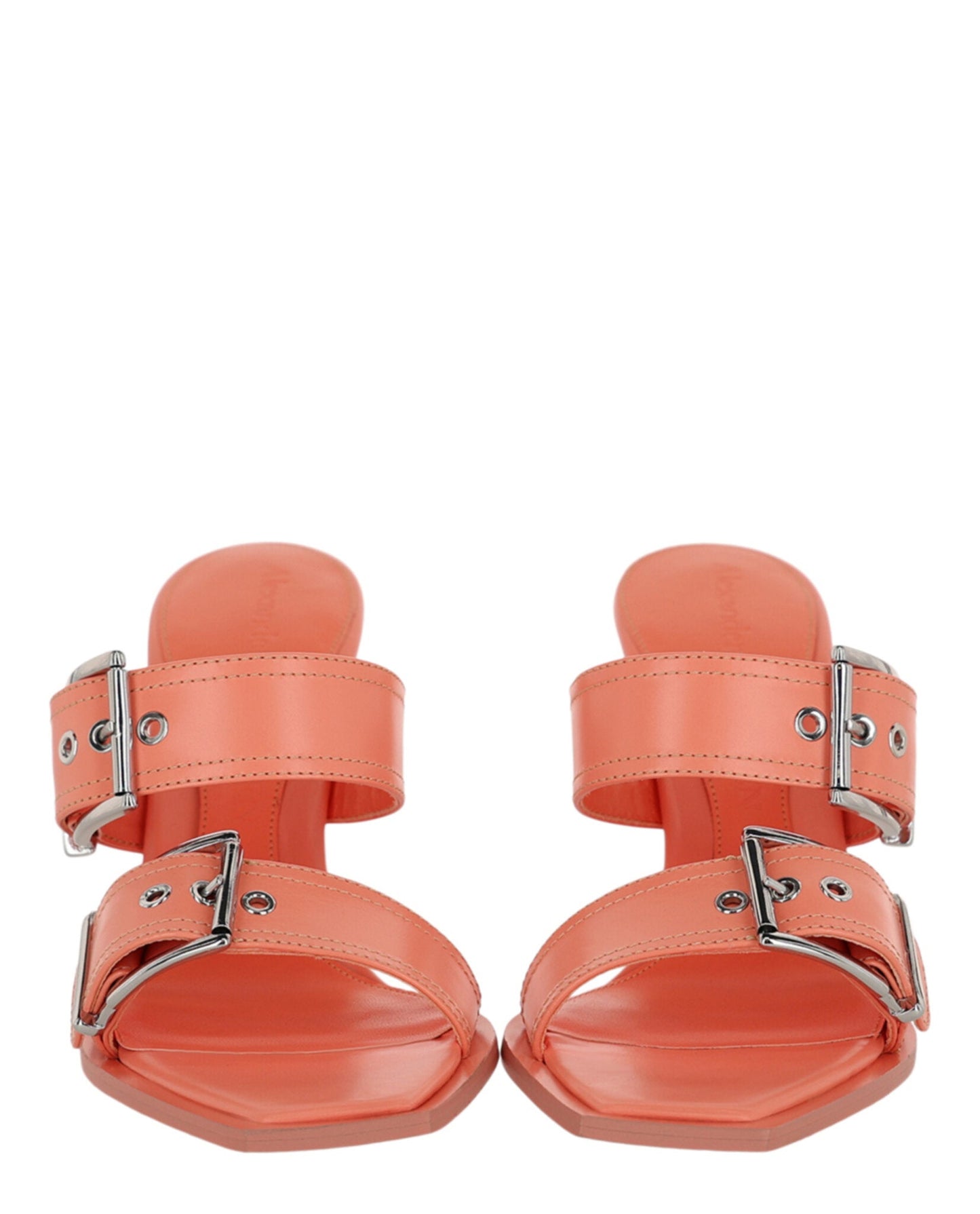 Alexander McQueen Boxcar Leather Heel Sandals Footwear - Tophatter Daily Deals