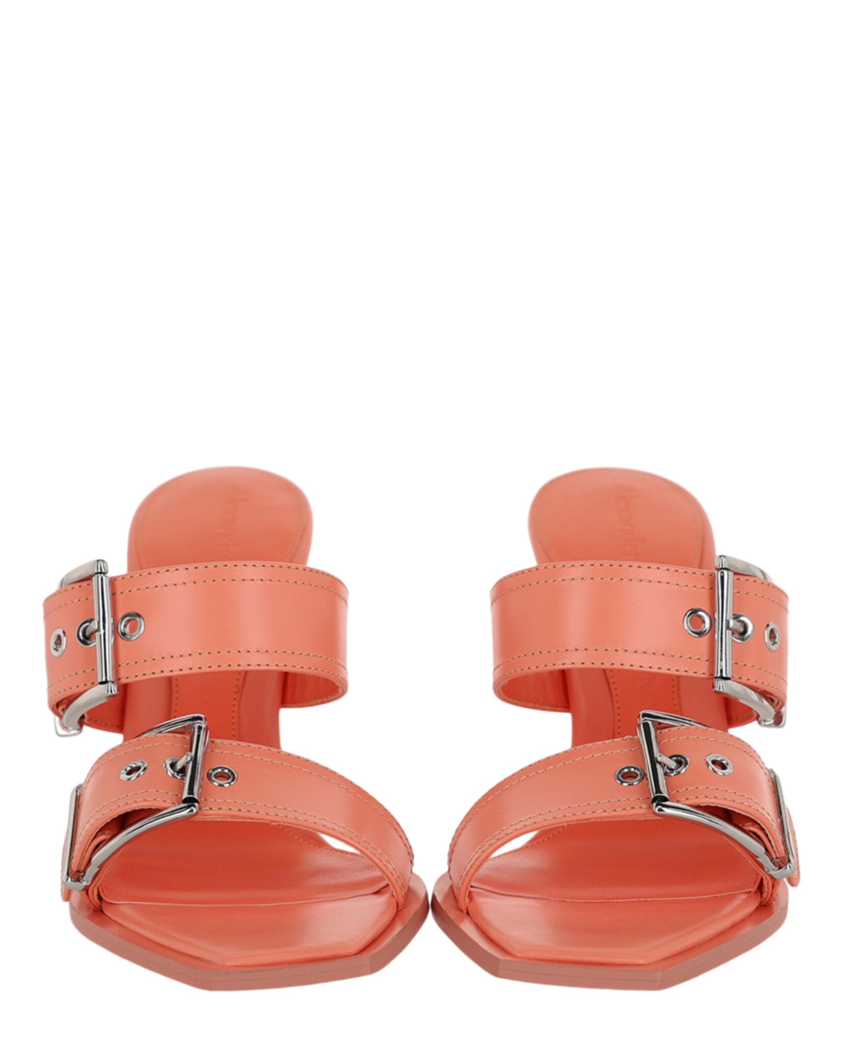 Alexander McQueen Boxcar Leather Heel Sandals Footwear - Tophatter Daily Deals