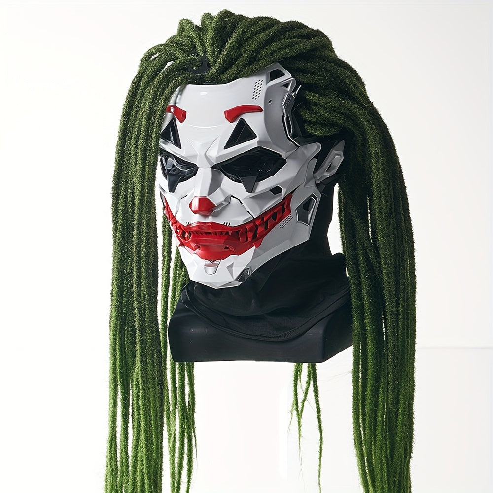 Joker Clown Costume Mask with Braids Halloween - Tophatter Daily Deals