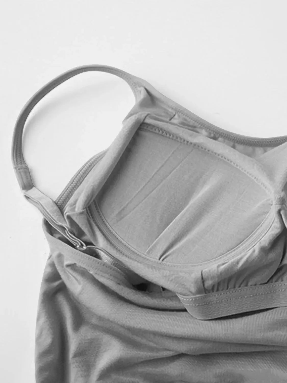 Round Neck Spaghetti Strap Cami Dress with Bra Casual Dresses - Tophatter Daily Deals