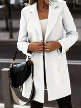 Fitted Women’s Wool Coat - Double Breasted, Insulated - Tophatter Daily Deals