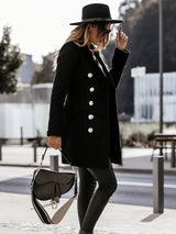 Fitted Women’s Wool Coat - Double Breasted, Insulated - Tophatter Daily Deals