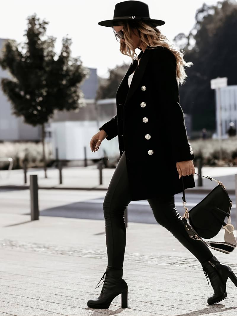Warm Women’s Wool Coat - Tailored Fit, Flattering Winter - Tophatter Daily Deals
