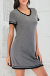 Contrast Trim Short Sleeve Lounge Dress Heather Gray Sleep Dresses Apparel & Accessories Fast Shipping Free Shipping H#Y HOT DEALS HOME PAGE Lingerie Sleepwear Loungewear New Deals sexy lingerie Ship From Overseas Ship from USA Sleep Sleep Dresses sleepwear Sleepwear & Loungewear USA USA STOCK women lingerie Women's Fashion - Tophatter Daily Deals And Savings