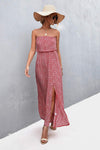 Strapless Split Maxi Dress Casual Dresses - Tophatter Daily Deals