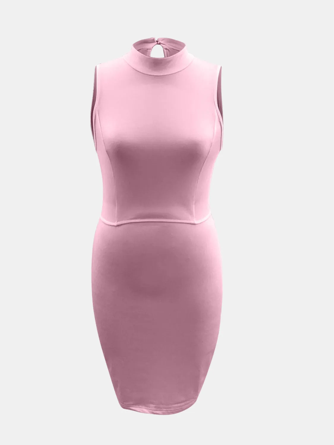 Cutout Mock Neck Sleeveless Dress Casual Dresses - Tophatter Daily Deals