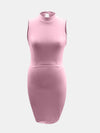 Cutout Mock Neck Sleeveless Dress Casual Dresses - Tophatter Daily Deals