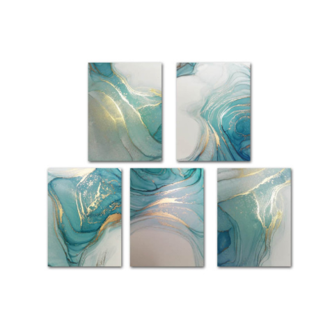 Abstract Liquid Fluid Art Poster Canvas Painting Modern Wall Picture Home Living Room Decor 6color 0 - Tophatter Daily Deals