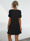 Chain Notched Short Sleeve Dress Casual Dresses - Tophatter Daily Deals