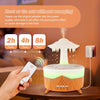 Mushroom Rain Humidifier Drops, Cloud Tree Aroma Waterfall Diffuser, Water Drip and Spray Mist Rain Lamp with 7 Colors Remote Control Humidifiers - Tophatter Daily Deals