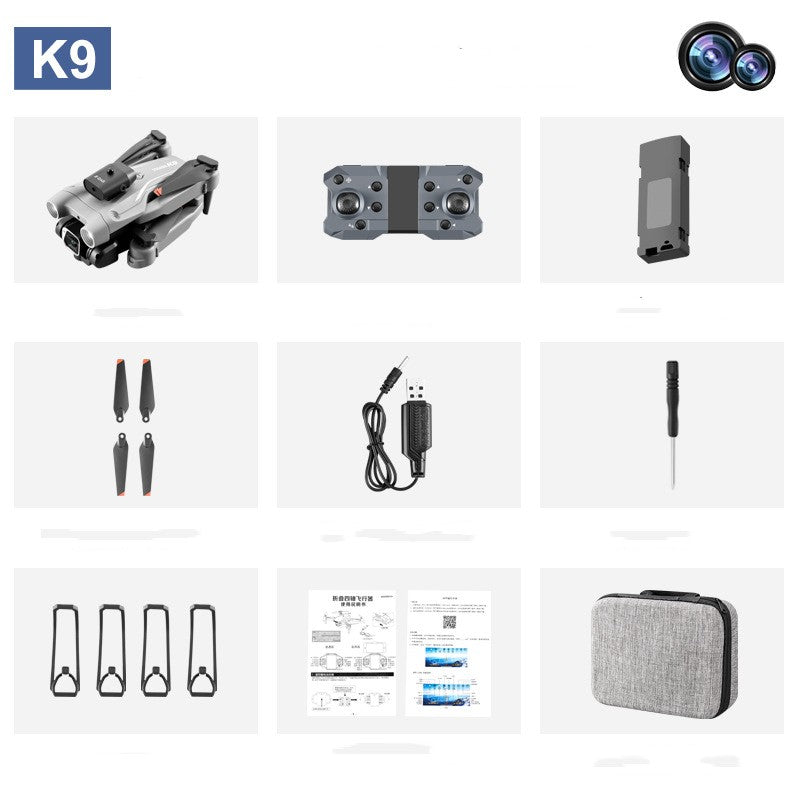 4K HD Aerial Photography Folding Aircraft Dual Camera Four-axis Remote Control Grey 0 - Tophatter Daily Deals