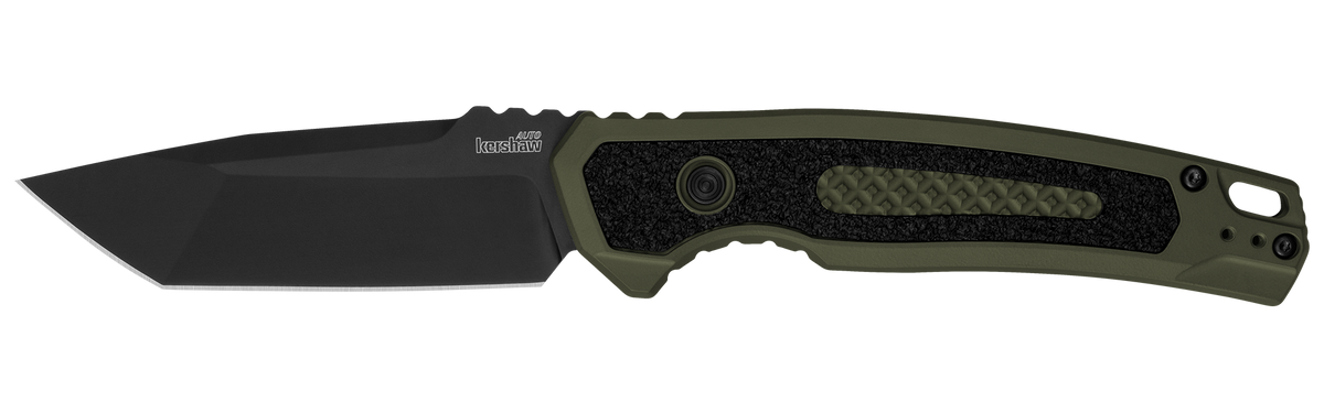 Kershaw Launch 16 - Automatic - OD Green Aluminum Handle with TracTec Inlay - CPM-M4 Steel - 7105OLBK Automatic Knives - Tophatter Daily Deals