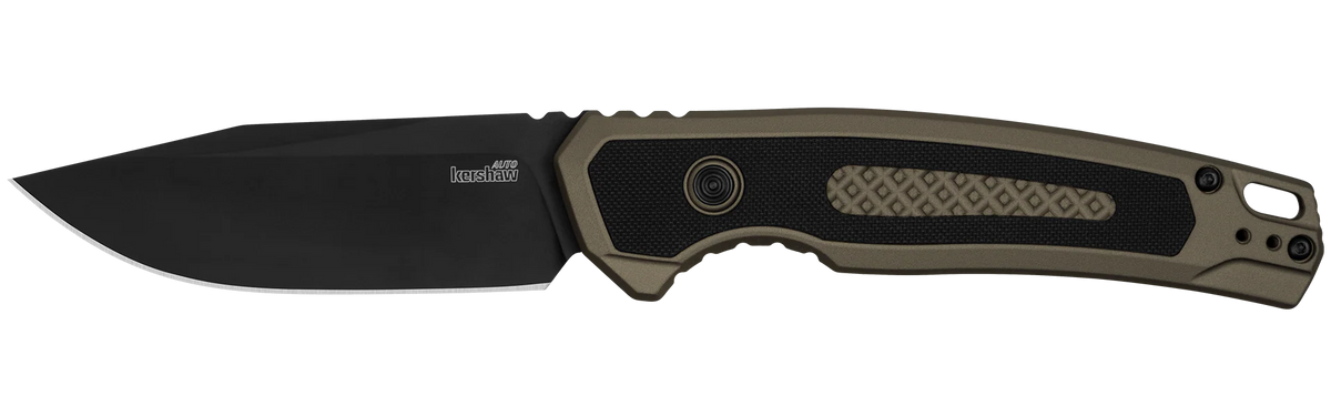 Kershaw Launch 21 - Automatic - FDE Aluminum Handle with TracTec Inlay - CPM-M4 Steel - 7106 Automatic Knives - Tophatter Daily Deals