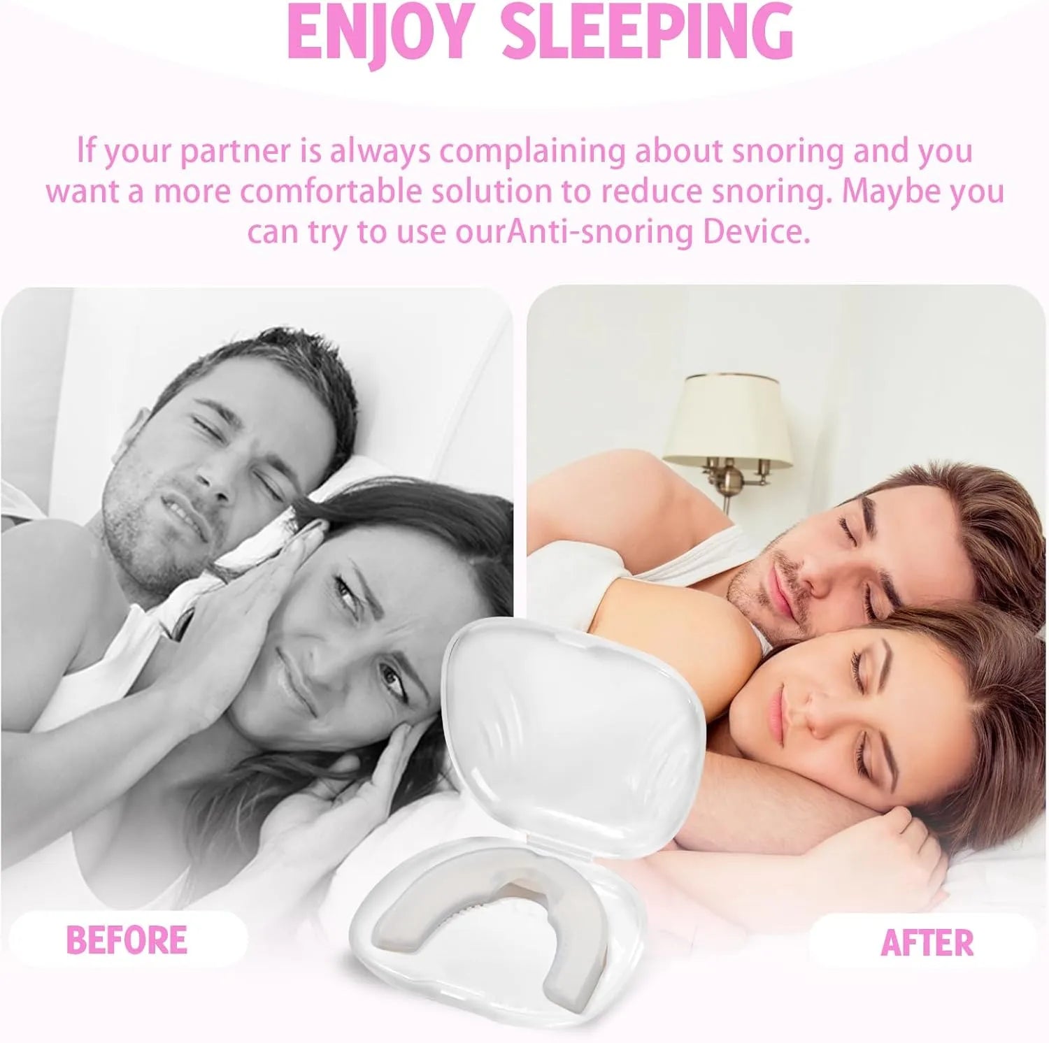 NoSnoring™ Anti-Snoring Mouth Guard Snoring & Sleep Apnea Aids - Tophatter Daily Deals