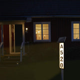 Solar Lighted House Address Sign – LED Illuminated Outdoor Plaque with Ground Stake for Yard, Garden & Home Outdoor Lighting - Tophatter Daily Deals