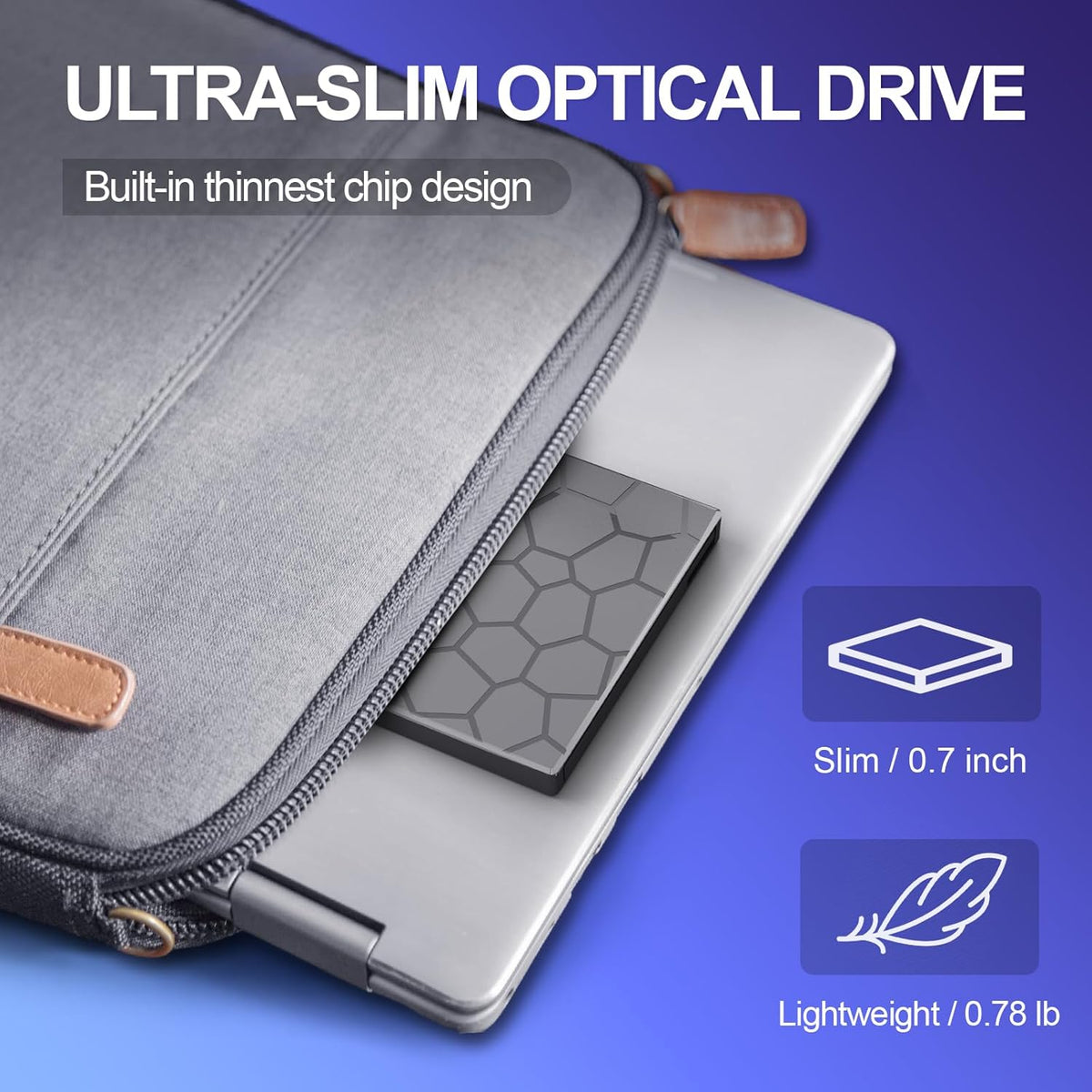 High-Speed USB 3.0 External CD/DVD Drive with Burner – Plug & Play, Windows & Mac Compatible Computer Accessories - Tophatter Daily Deals