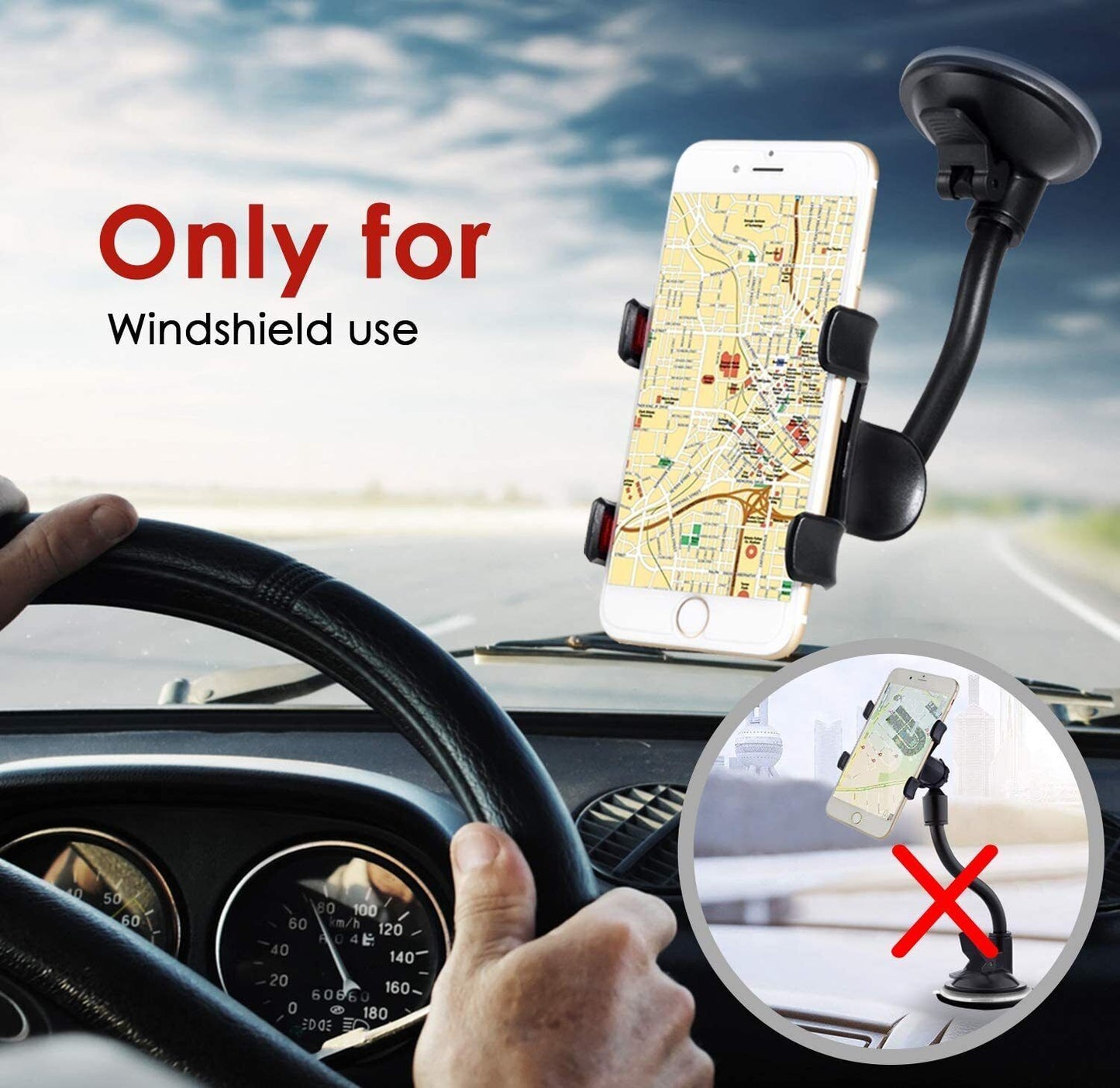 360 Car Rearview Mirror Rotation Adjustable Phone Holder Mount Multifunction 5 - Tophatter Daily Deals