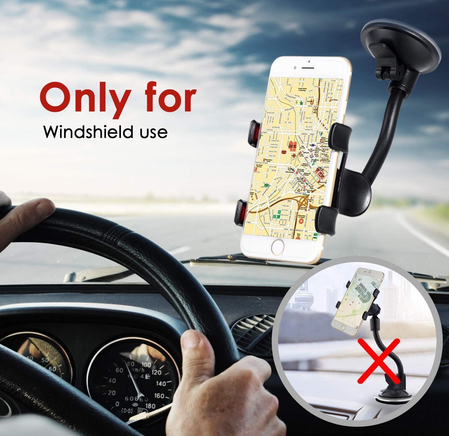 360 Car Rearview Mirror Rotation Adjustable Phone Holder Mount Multifunction 5 - Tophatter Daily Deals