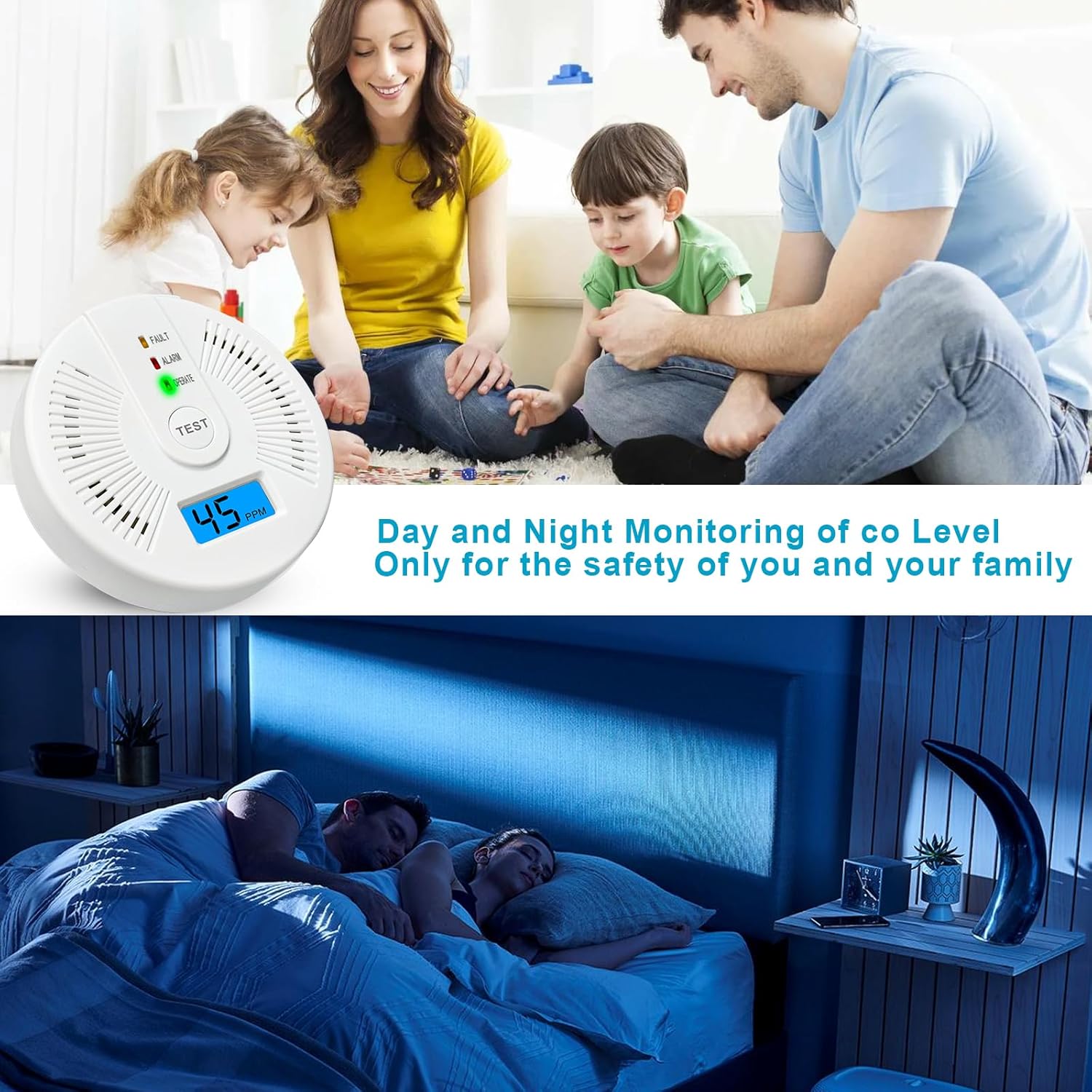 Portable Carbon Monoxide Detector – Battery-Operated CO Alarm Home Improvement - Tophatter Daily Deals