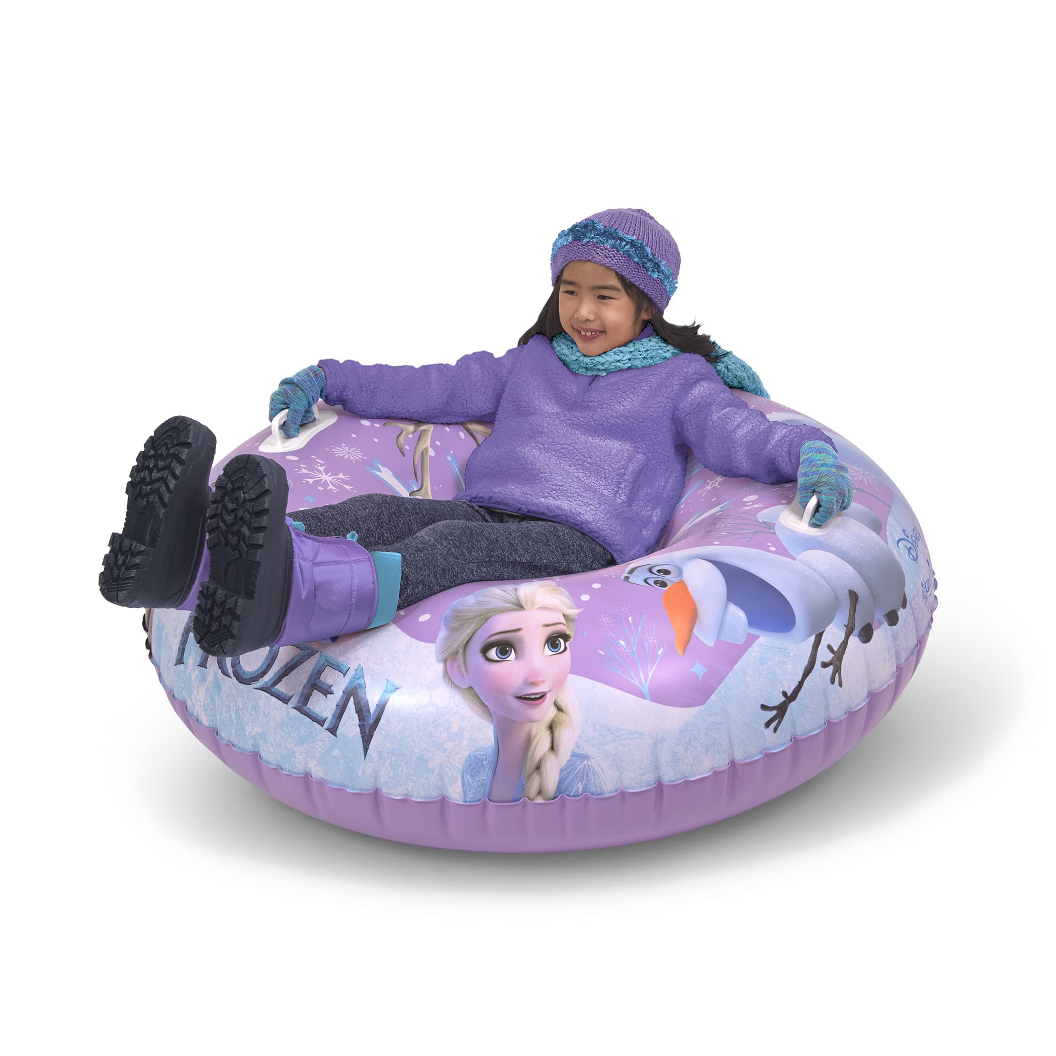 GoFloats Winter Snow Tube - Inflatable Sled for Kids and Adults (Choose from Unicorn, Disney's Frozen, Ice Dragon, Polar Bear, Penguin, Flamingo) Disney’s Frozen - Tophatter Daily Deals