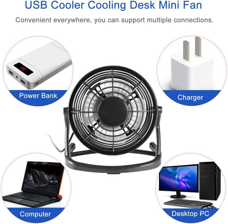 USB Powered Personal 5-Inch Desk Fan Household Appliances - Tophatter Daily Deals