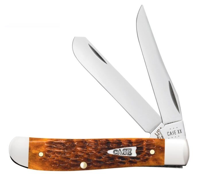 Case Mini Trapper - Harvest Orange Jigged Bone - Gift Tin - 71233 Traditional Knives - Tophatter Daily Deals