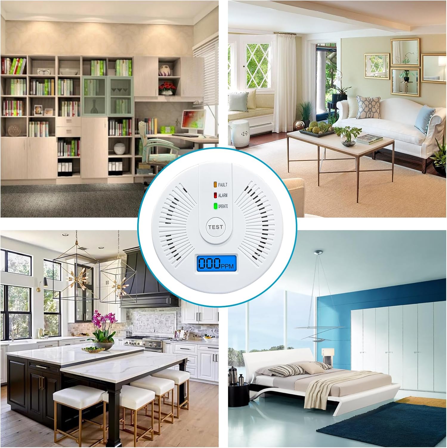 Portable Carbon Monoxide Detector – Battery-Operated CO Alarm Home Improvement - Tophatter Daily Deals