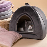 Kasentex Cat Bed, Lovely Tent with Removable Washable Pillow Cushion Black Pet Beds - Tophatter Daily Deals