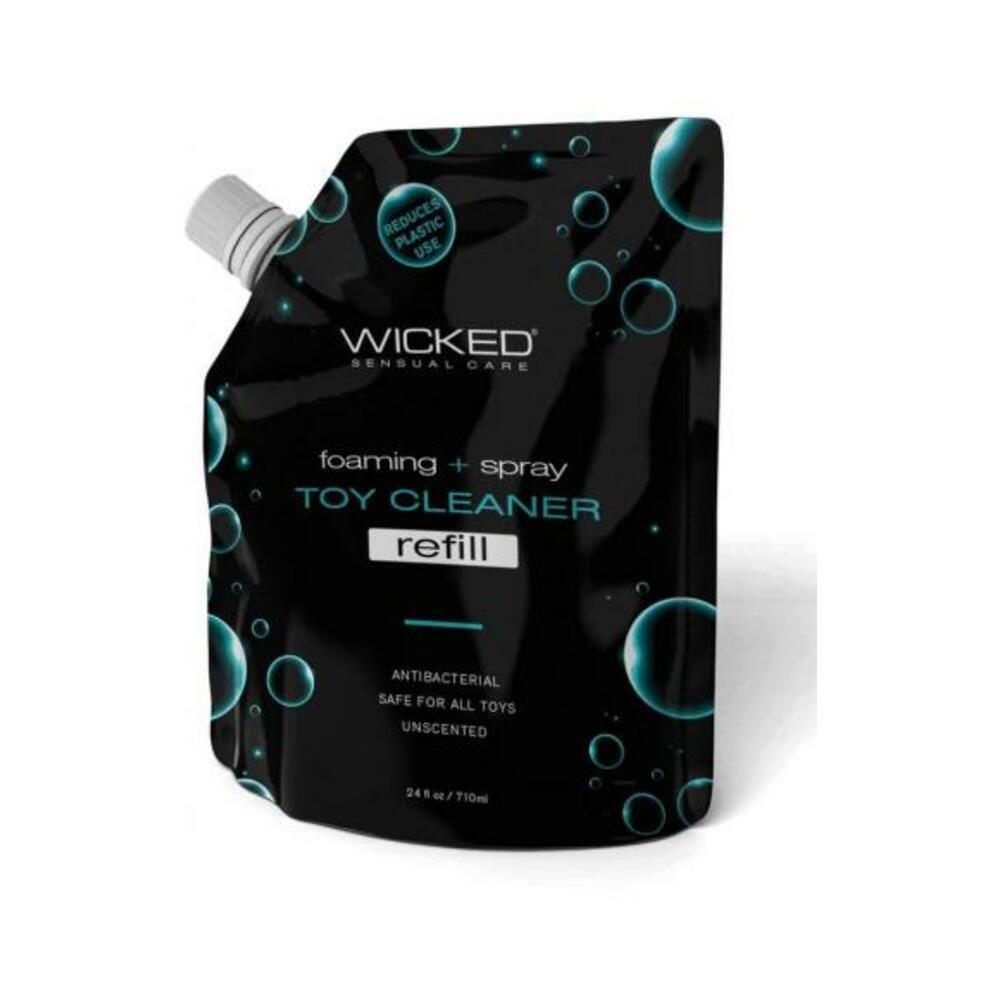 Wicked Sensual Care Foaming + Spray Toy Cleaner Refill Pouch - 24 Oz - Tophatter Daily Deals