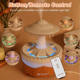Mushroom Rain Humidifier Drops, Cloud Tree Aroma Waterfall Diffuser, Water Drip and Spray Mist Rain Lamp with 7 Colors Remote Control Humidifiers - Tophatter Daily Deals