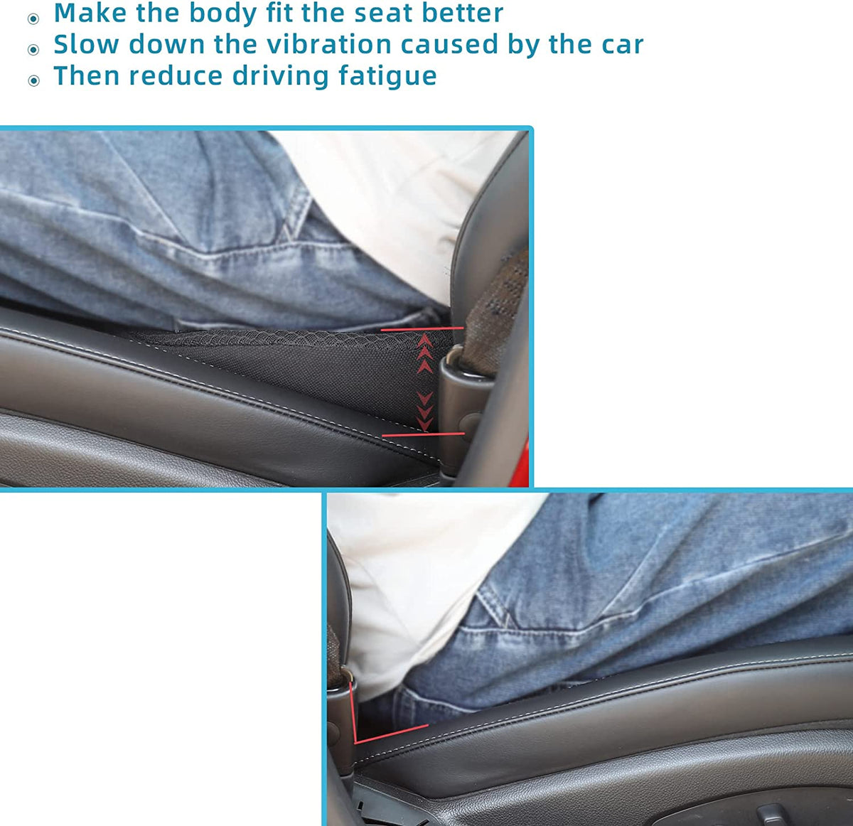 Car Seat Cushion Height Boosting Pad For Shorter Drivers - Tophatter Daily Deals