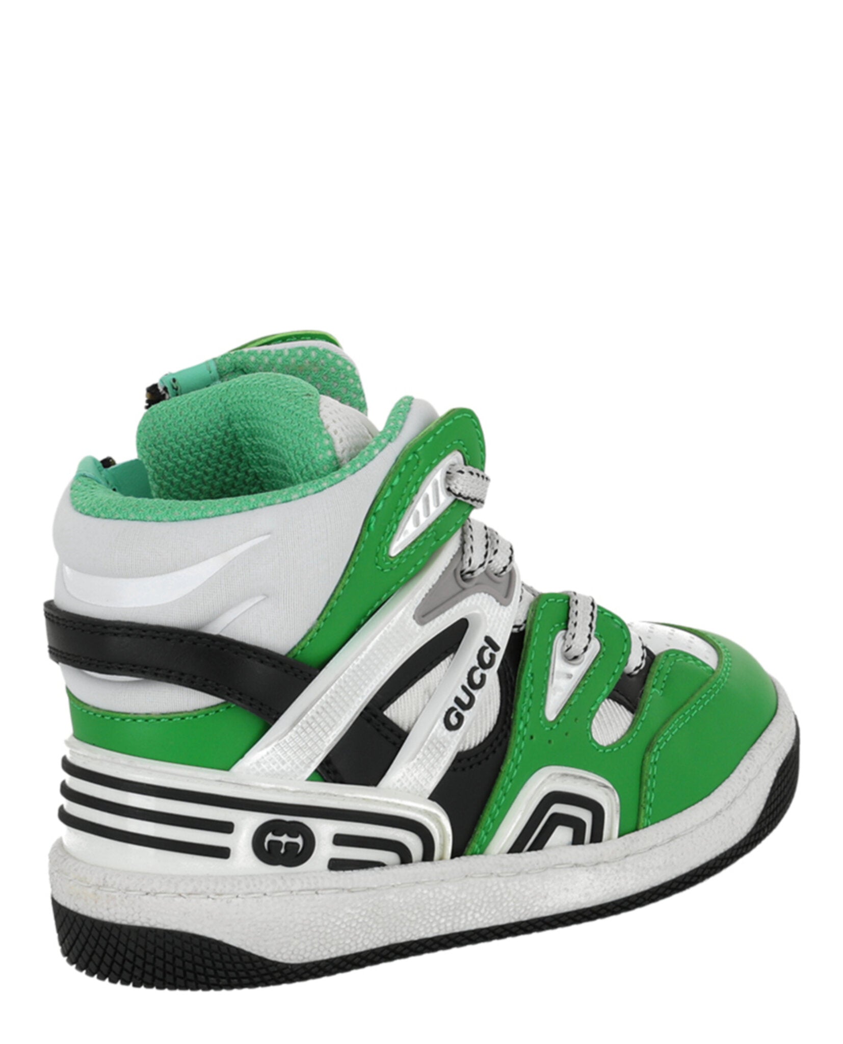Gucci Basket Leather High-Top Sneakers Footwear - Tophatter Daily Deals