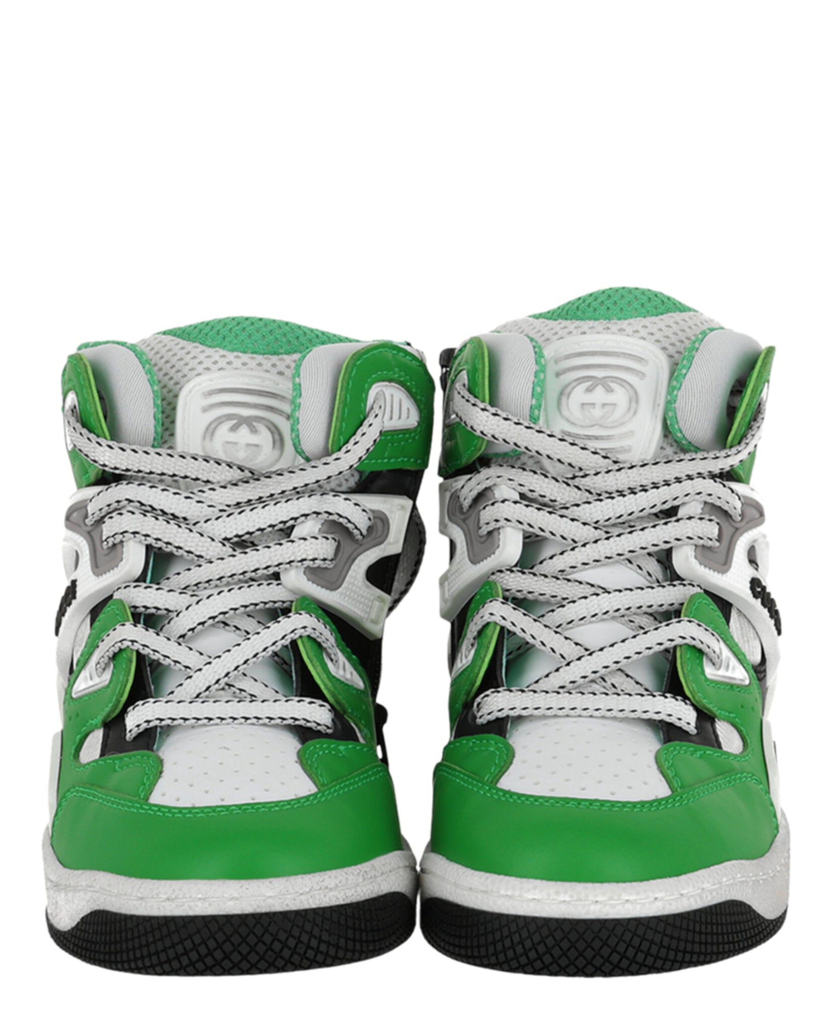 Gucci Basket Leather High-Top Sneakers Footwear - Tophatter Daily Deals