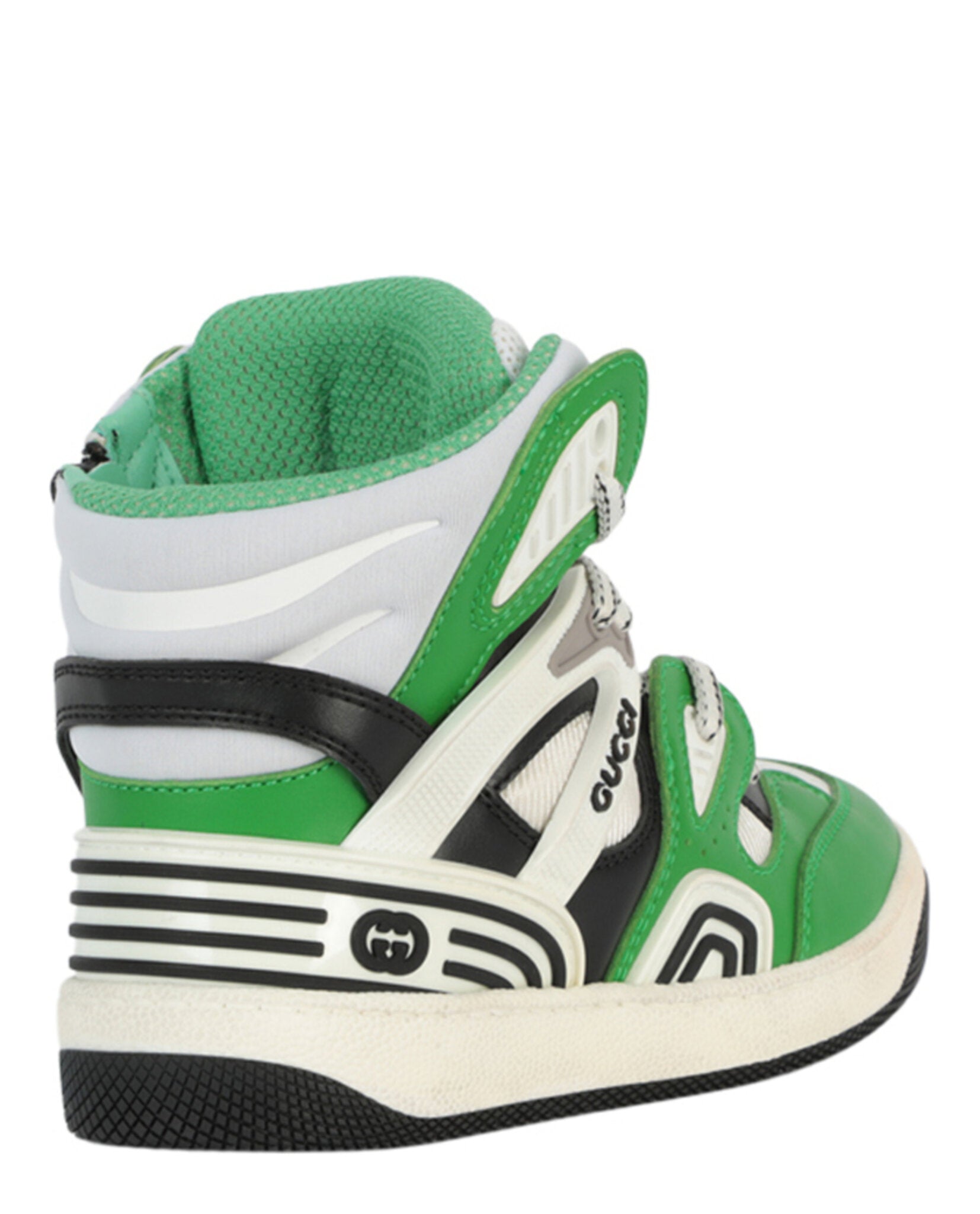 Gucci Basket Leather High-Top Sneakers Footwear - Tophatter Daily Deals