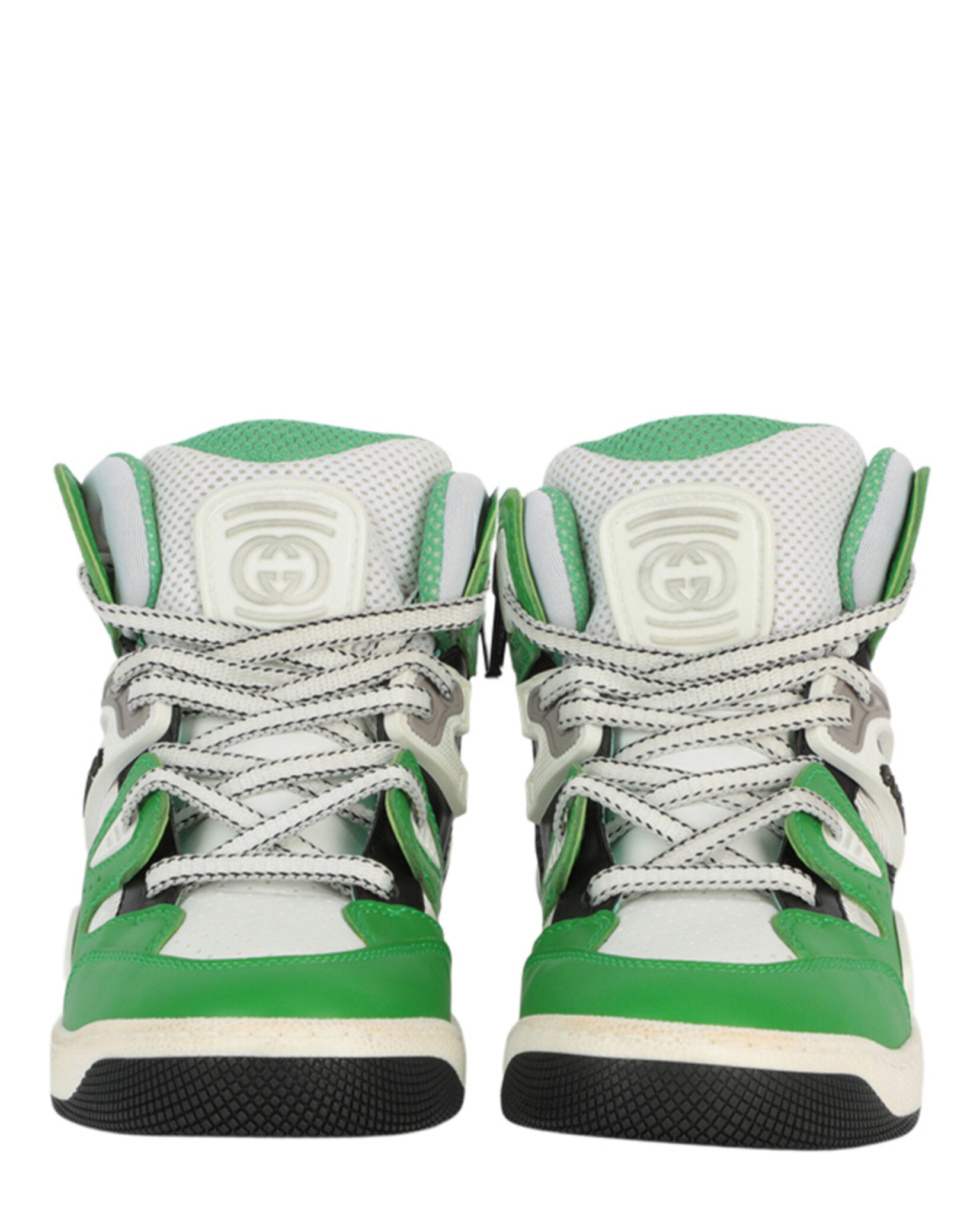Gucci Basket Leather High-Top Sneakers Footwear - Tophatter Daily Deals