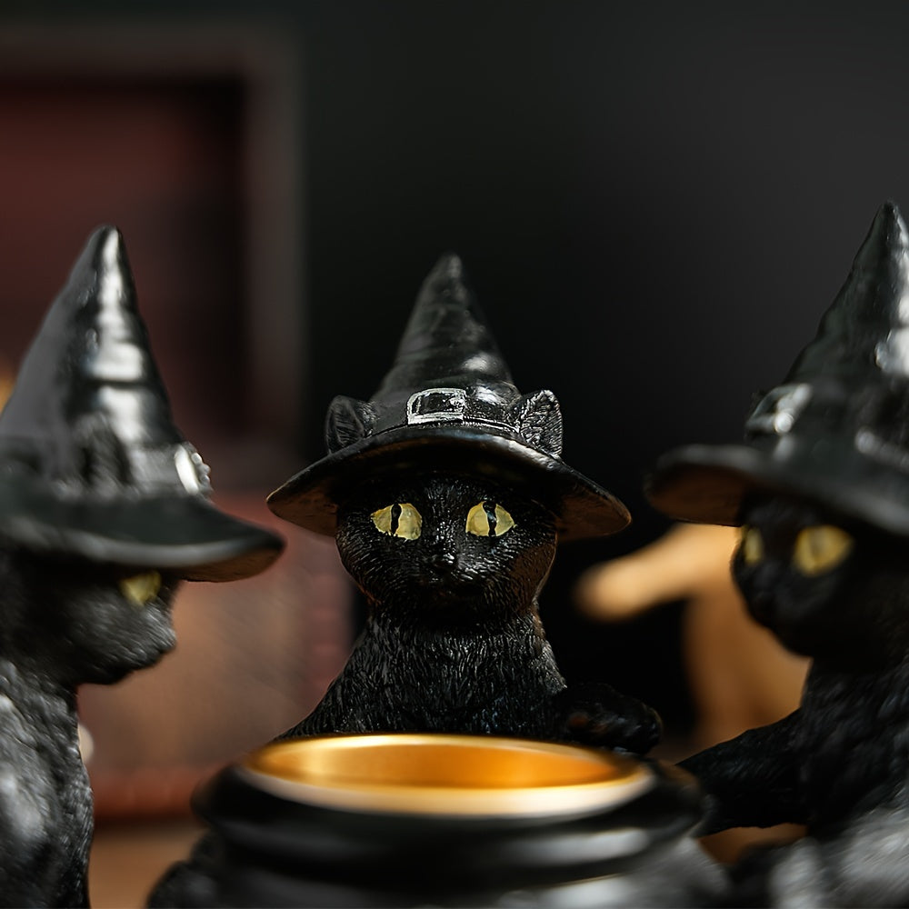 Halloween Witch Cat Sculpture Figurine Halloween - Tophatter Daily Deals