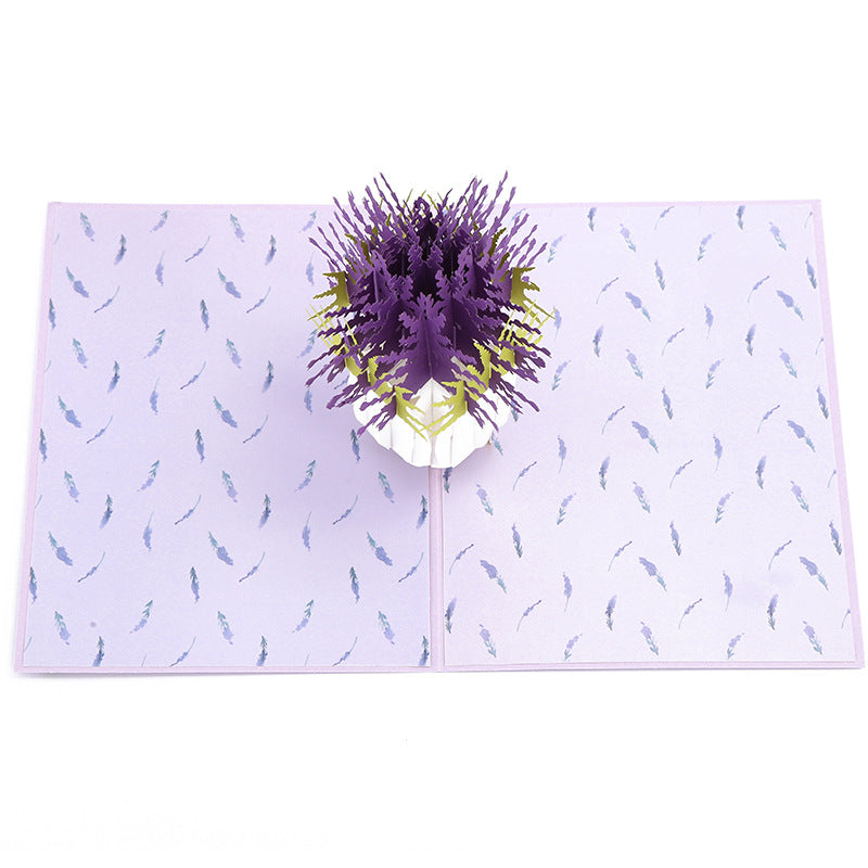 3d Three-dimensional Greeting Card Mother's Day Creative Fold Purple 0 - Tophatter Daily Deals