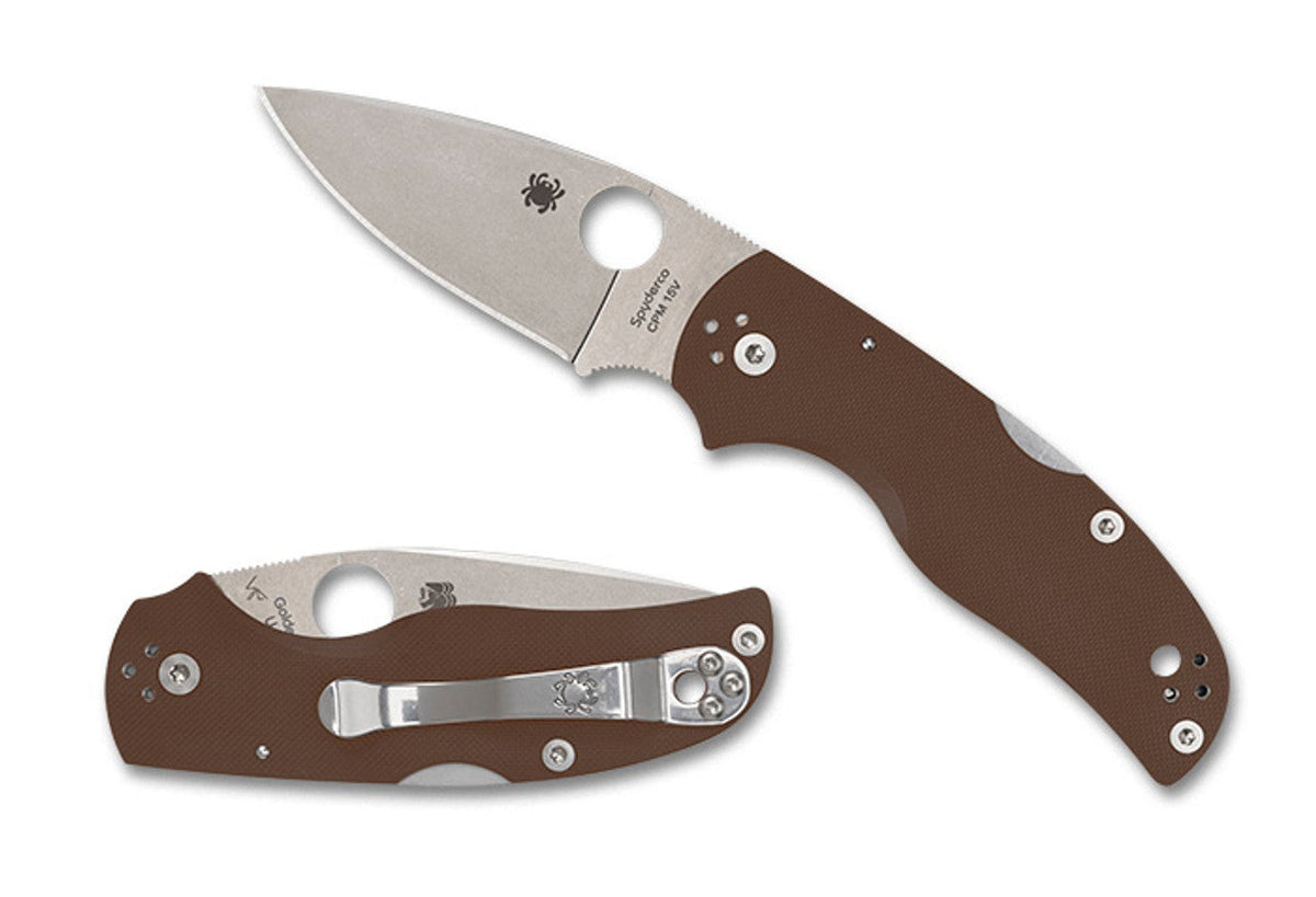 Spyderco Native 5 - Sprint Run - Brown G10 - CPM-15V - C41GPBN15V5 Knives - Tophatter Daily Deals