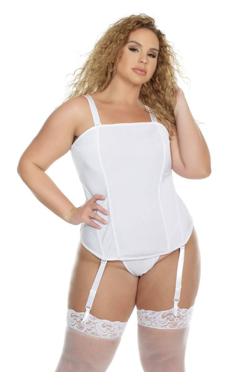 Coquette - 7169 - Corset White Lingerie - Tophatter Daily Deals