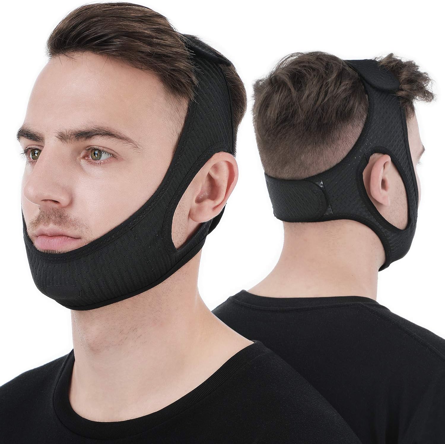 Anti Snoring Chin Strap Breathable Sleep Apnea Aid 2025 - Tophatter Daily Deals