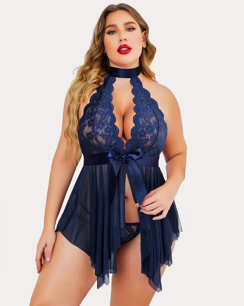 Plus Size Babydoll Teddy Lingerie Sets-Plus size - Tophatter Daily Deals