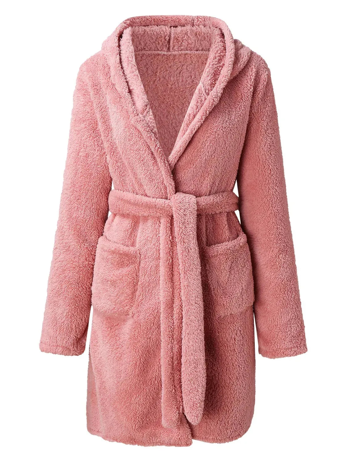 Tie Waist Hooded Robe Sleep Dresses - Tophatter Daily Deals