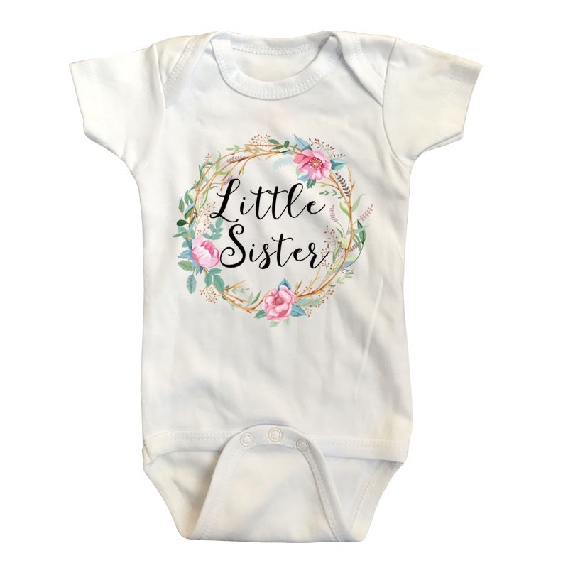 Alphabet printed children's Romper triangle creeper K432 0 - Tophatter Daily Deals
